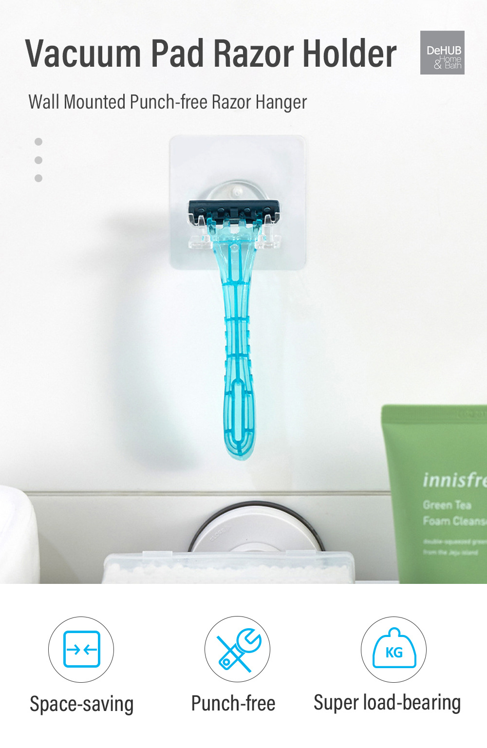 KOREA-DeHUB-Sticky-Vacuum-Pad-Razor-Holder-1